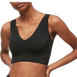 Calvin Klein NEW Large Black Invisibles Lightly Lined Seamless Bralette